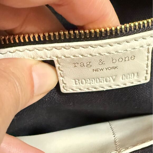 Rag & Bone Black Medium Pilot Pebbled Lambskin Leather Bag - Picture 12 of 16